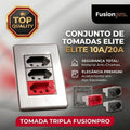 Tomada de Parede 110V 220V 10A 20A Aço Escovado 4X2 Fusion Pro XLX Placa Interruptor Luxuoso Moderno