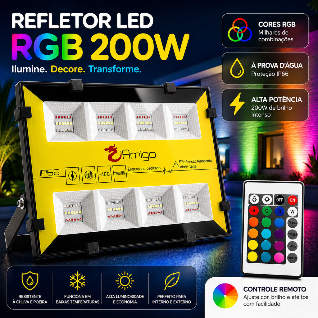 Refletor Holofote De Led Bumblebee 200w Xlx A Prova D'água