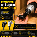 Conjunto 2 Adaptador Angular Curto Durável - 90° Imantado Encaixe Parafusadeira Ferramenta