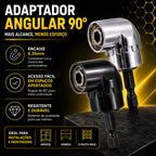 Conjunto 2 Adaptador Angular Curto Durável - 90° Imantado Encaixe Parafusadeira Ferramenta