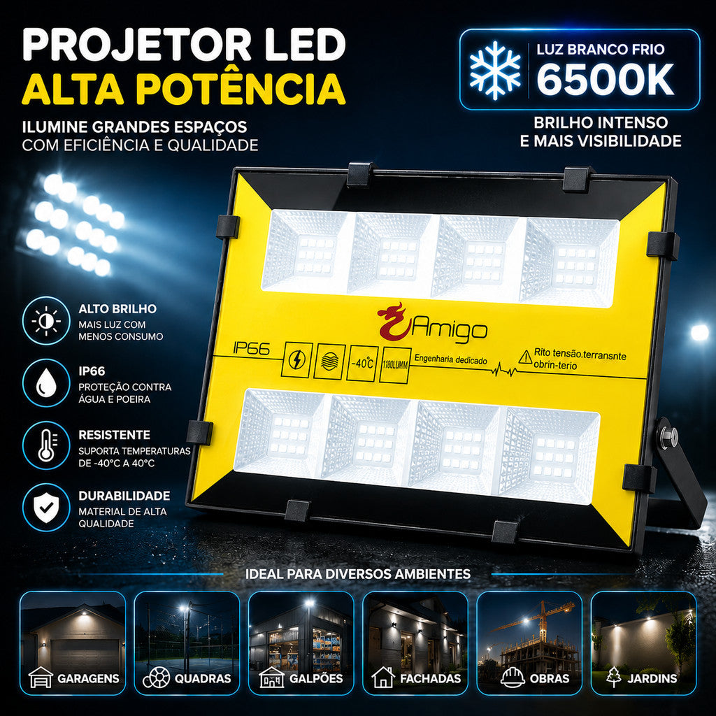 Refletor Holofote De Led Bumblebee 200w Xlx A Prova D'água