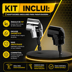 Conjunto 2 Adaptador Angular Curto Durável - 90° Imantado Encaixe Parafusadeira Ferramenta