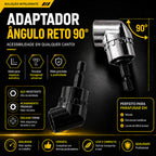 Conjunto 2 Adaptador Angular Curto Durável - 90° Imantado Encaixe Parafusadeira Ferramenta
