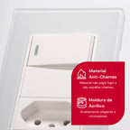 Conjunto 1 Interruptor Simples Usb 1 Tomada 127v Unipolar 250v Branco