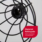 Pendente de Teto Aramado XLX Alumínio Preto Luminária Industrial Vintage Retrô Importado E27