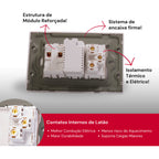 Conjunto 1 Interruptor Simples Usb 1 Tomada 127v Unipolar 250v Branco
