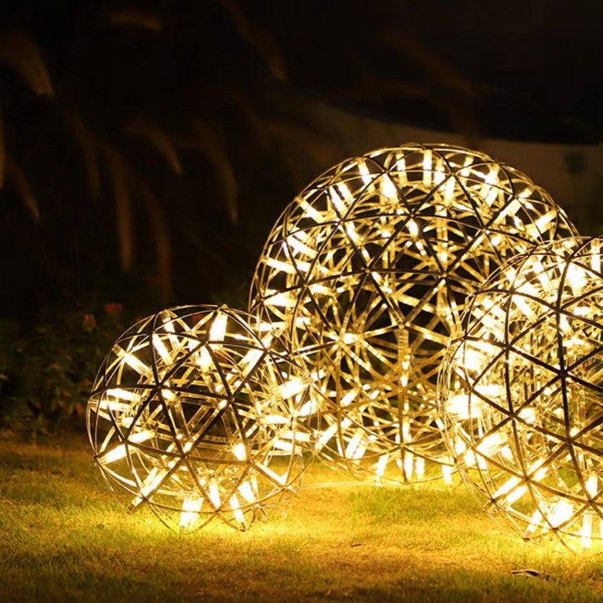 Luminária Pendente Lustre Design LED Cor Prata 50cm x 50cm / 30cm x 30cm Elegante Redondo