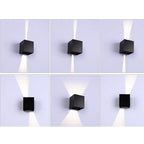 Arandela Luz De Parede BQ XLX 10cm x 10cm LED ABS ambientes internos e externos Branco Quente