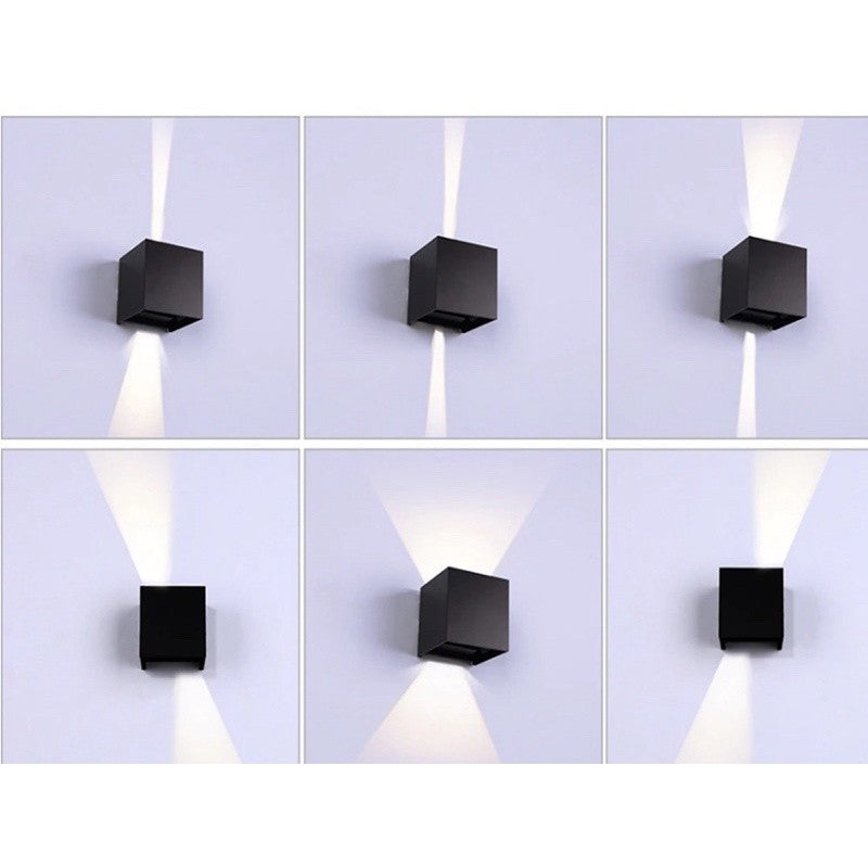 Arandela Luz De Parede BQ XLX 10cm x 10cm LED ABS ambientes internos e externos Branco Quente