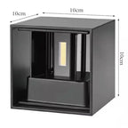 Arandela Luz De Parede BQ XLX 10cm x 10cm LED ABS ambientes internos e externos Branco Quente