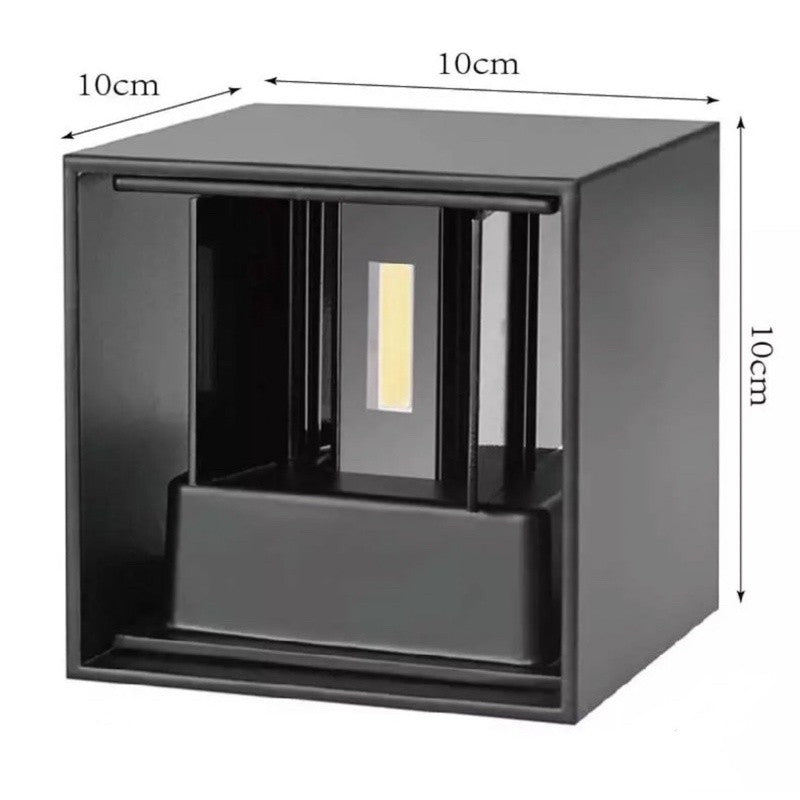 Arandela Luz De Parede BQ XLX 10cm x 10cm LED ABS ambientes internos e externos Branco Quente