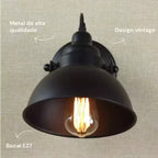 Luminária Pendente de parede do vintage E27 industrial arandela preto luz interior ajustável