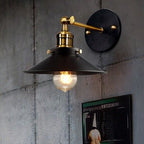 Arandela Industrial Ajustável de parede Vintage Nórdico Retrô Loft Preto Com Dourado 110v/220v