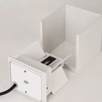 Arandela Luz De Parede BQ XLX 10cm x 10cm LED ABS ambientes internos e externos Branco Quente