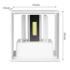 Arandela Luz De Parede BQ XLX 10cm x 10cm LED ABS ambientes internos e externos Branco Quente