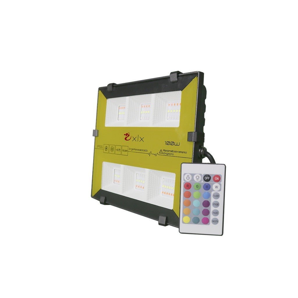 Refletor Bumblebee XLX LED 100w RGB Verde bivolt IP66 Prova D'Água Resistente Econômico Potente