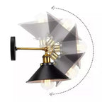 Arandela Industrial Ajustável de parede Vintage Nórdico Retrô Loft Preto Com Dourado 110v/220v