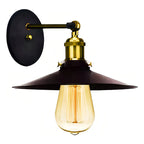 Arandela Industrial Ajustável de parede Vintage Nórdico Retrô Loft Preto Com Dourado 110v/220v